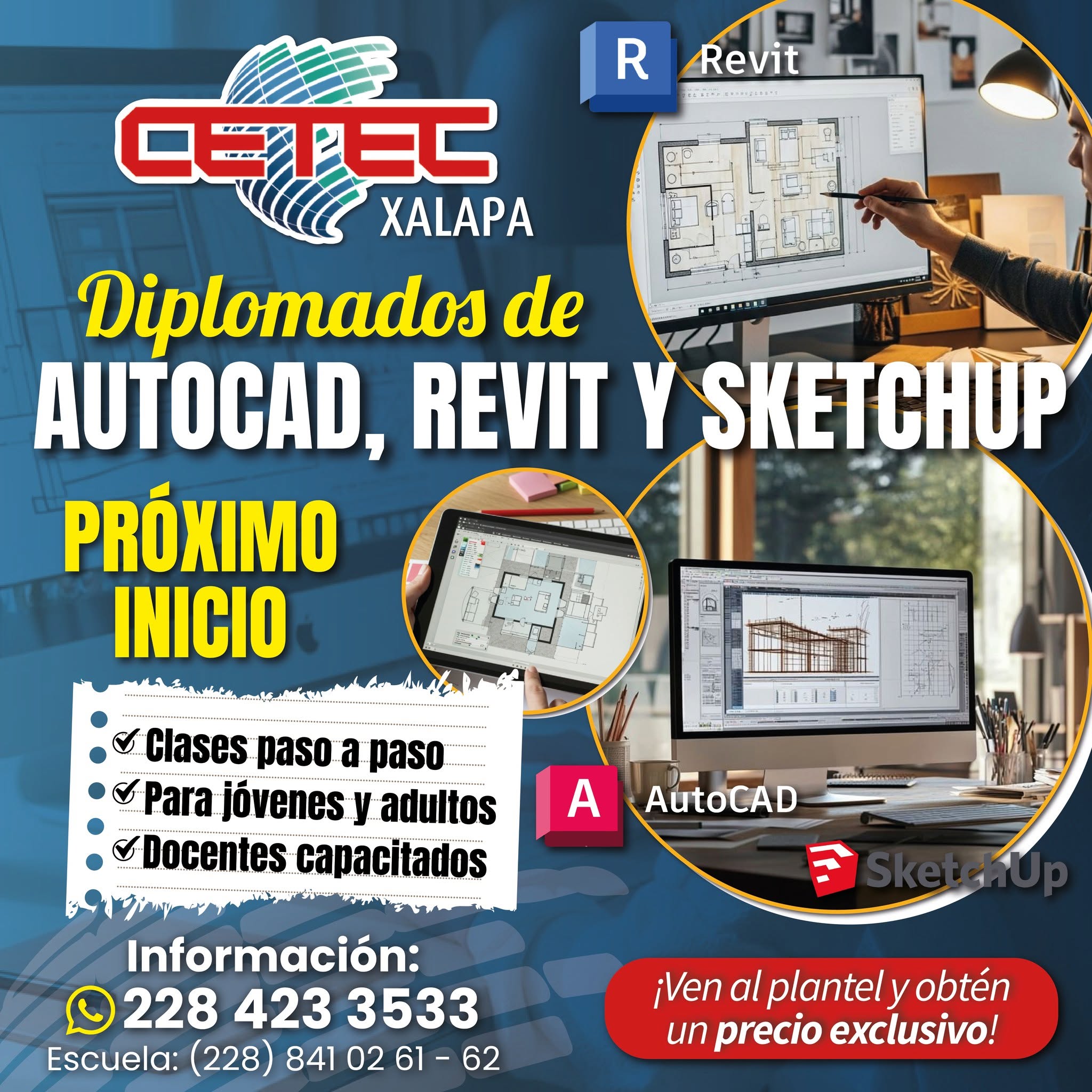 Cursos de AutoCAD, Revit y SketchUp en Xalapa